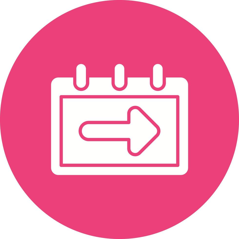 Next Week Glyph Circle Icon vector