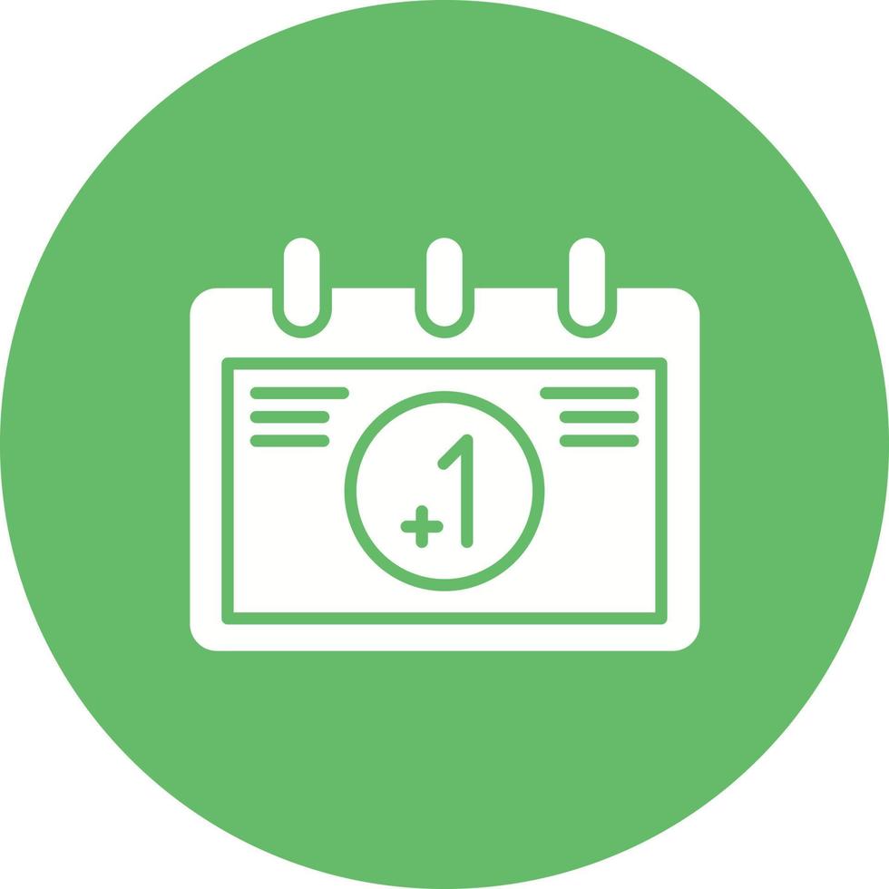 Tomorrow Glyph Circle Icon vector