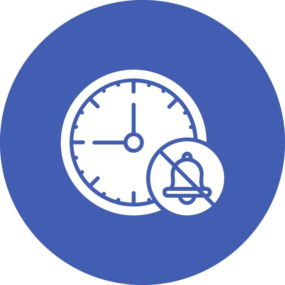 Mute Alarm Clock Glyph Circle Icon 16033762 Vector Art at Vecteezy
