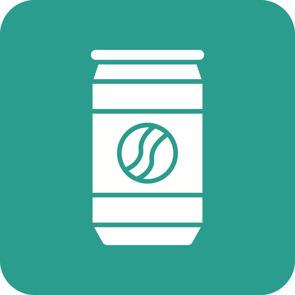 Cola Glyph Round Corner Background Icon vector
