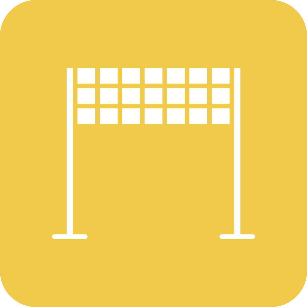Finish Line Glyph Round Corner Background Icon vector