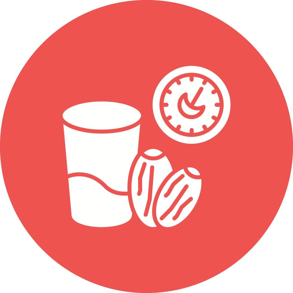 Iftar Glyph Circle Icon vector