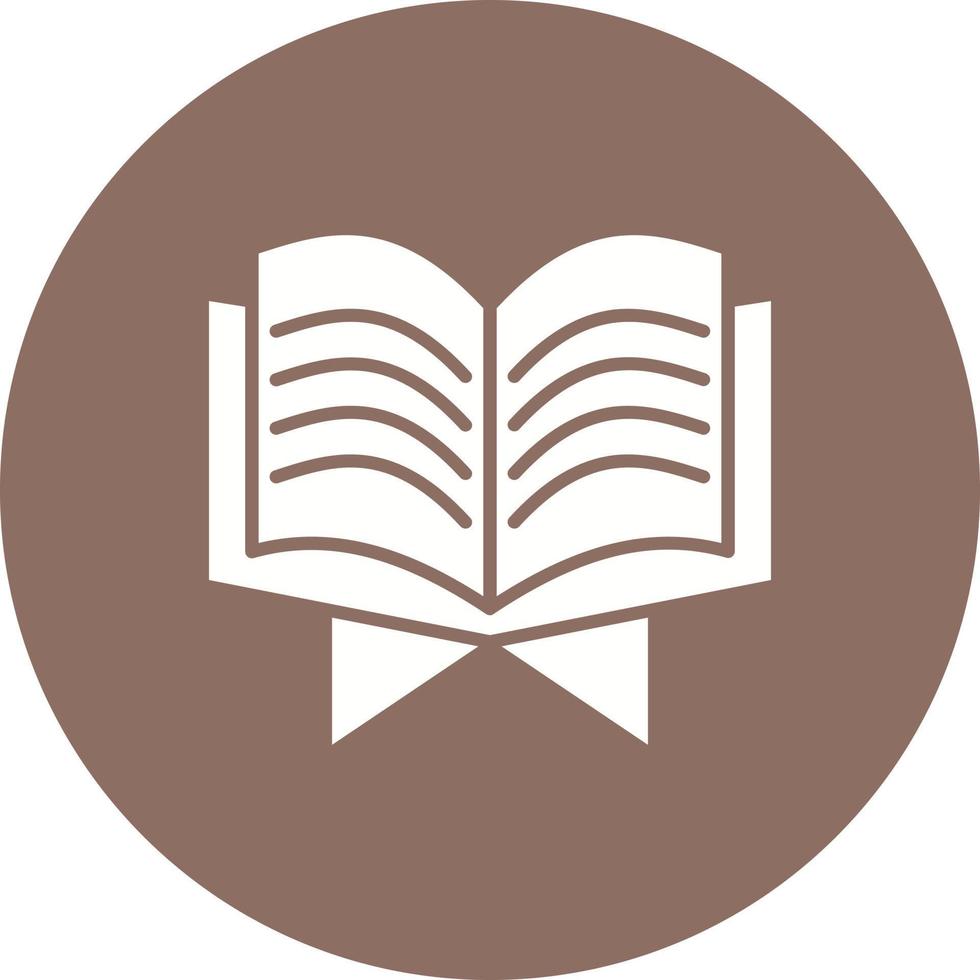 Open Quran Glyph Circle Icon vector