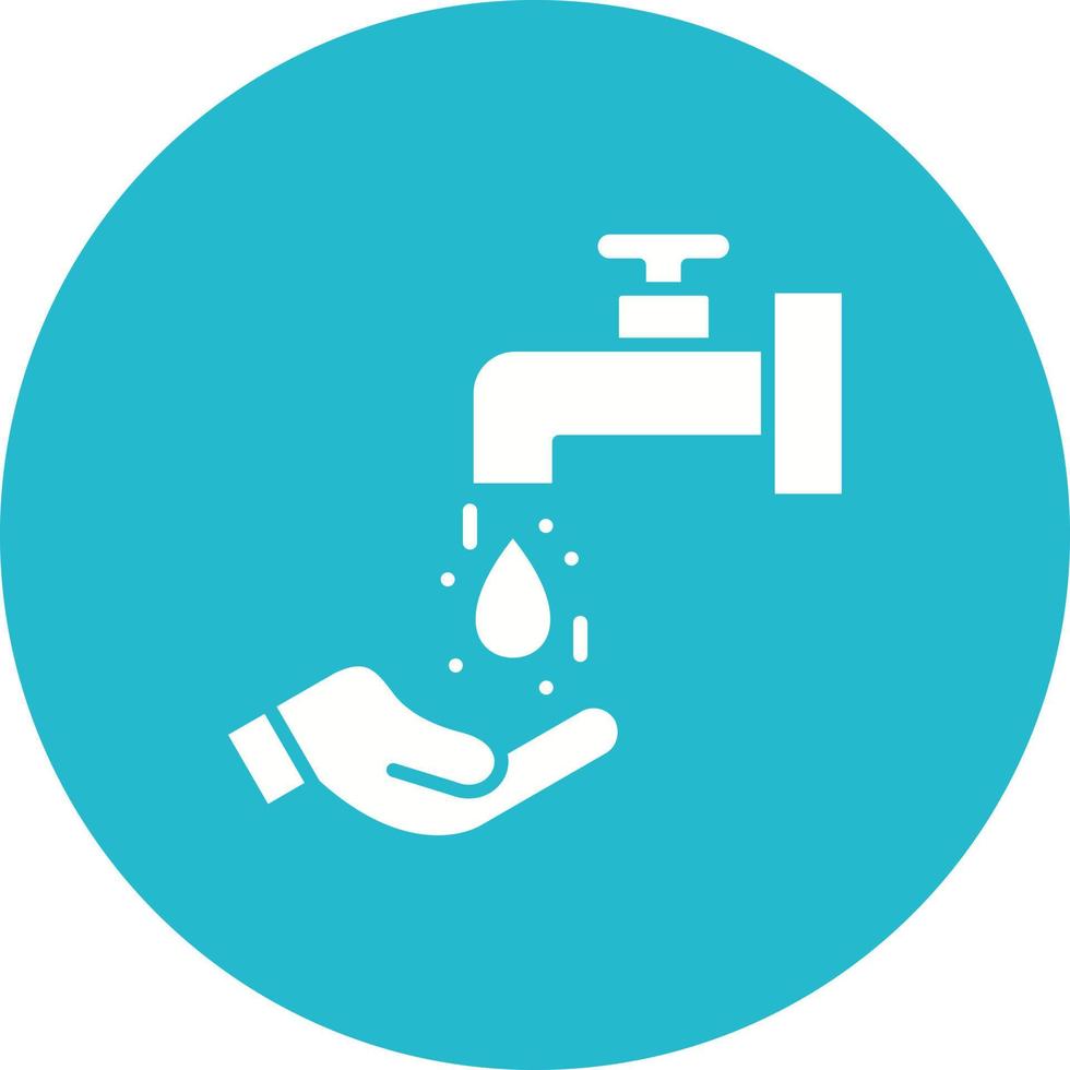 Wudu Glyph Circle Icon vector