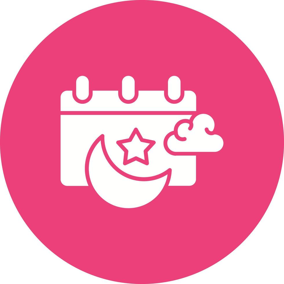 Eid Mubarak Glyph Circle Icon vector