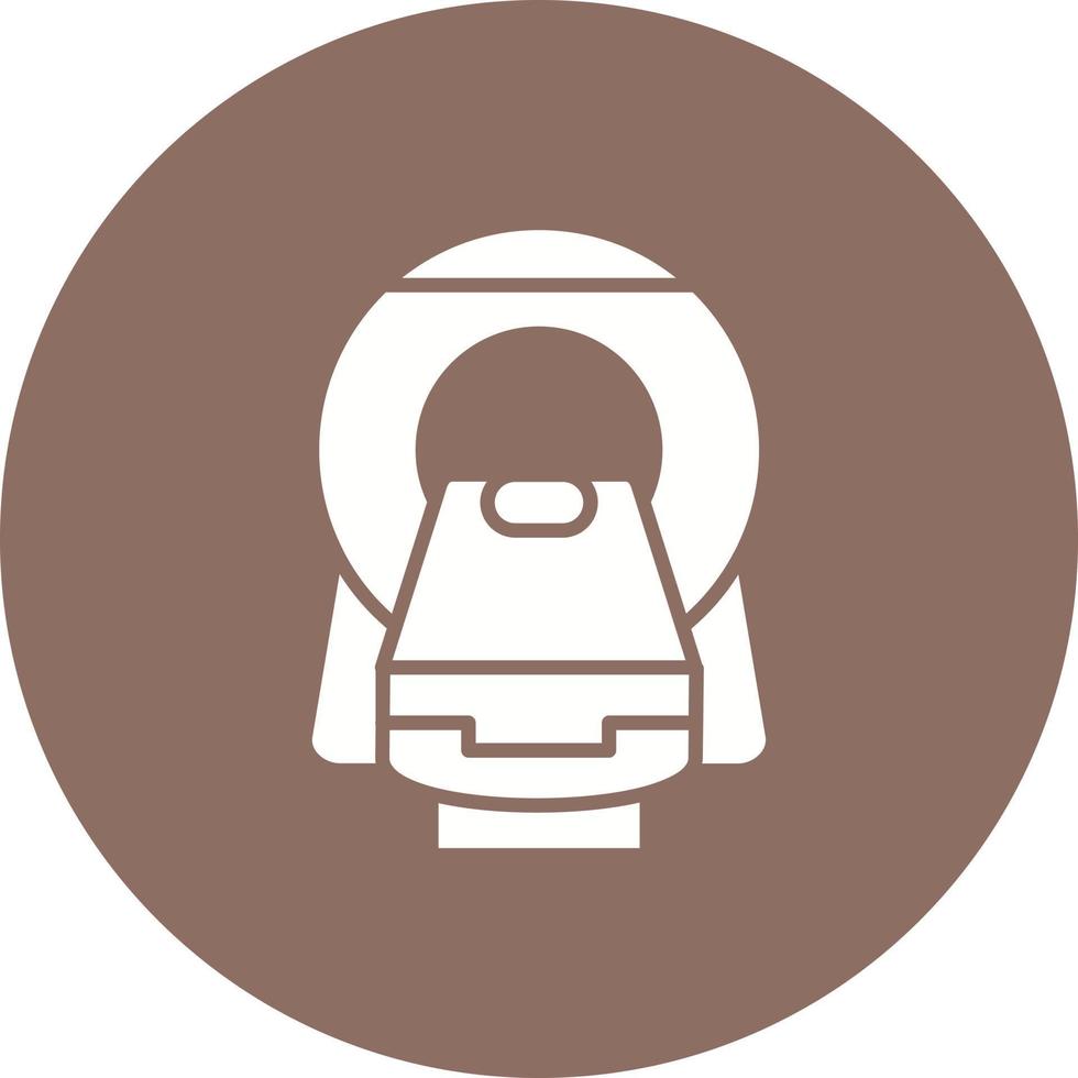 CT Scan Glyph Circle Icon vector