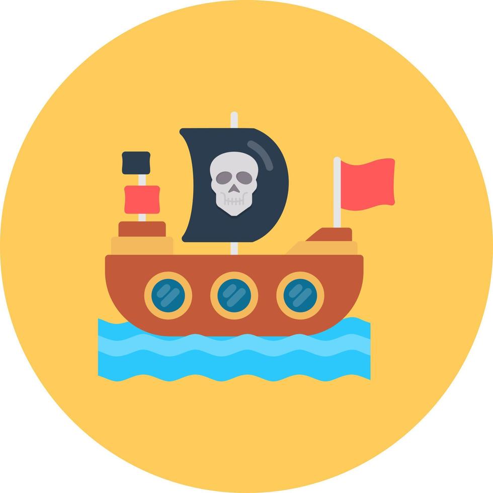 Pirates Ship Creative Icon Design vector