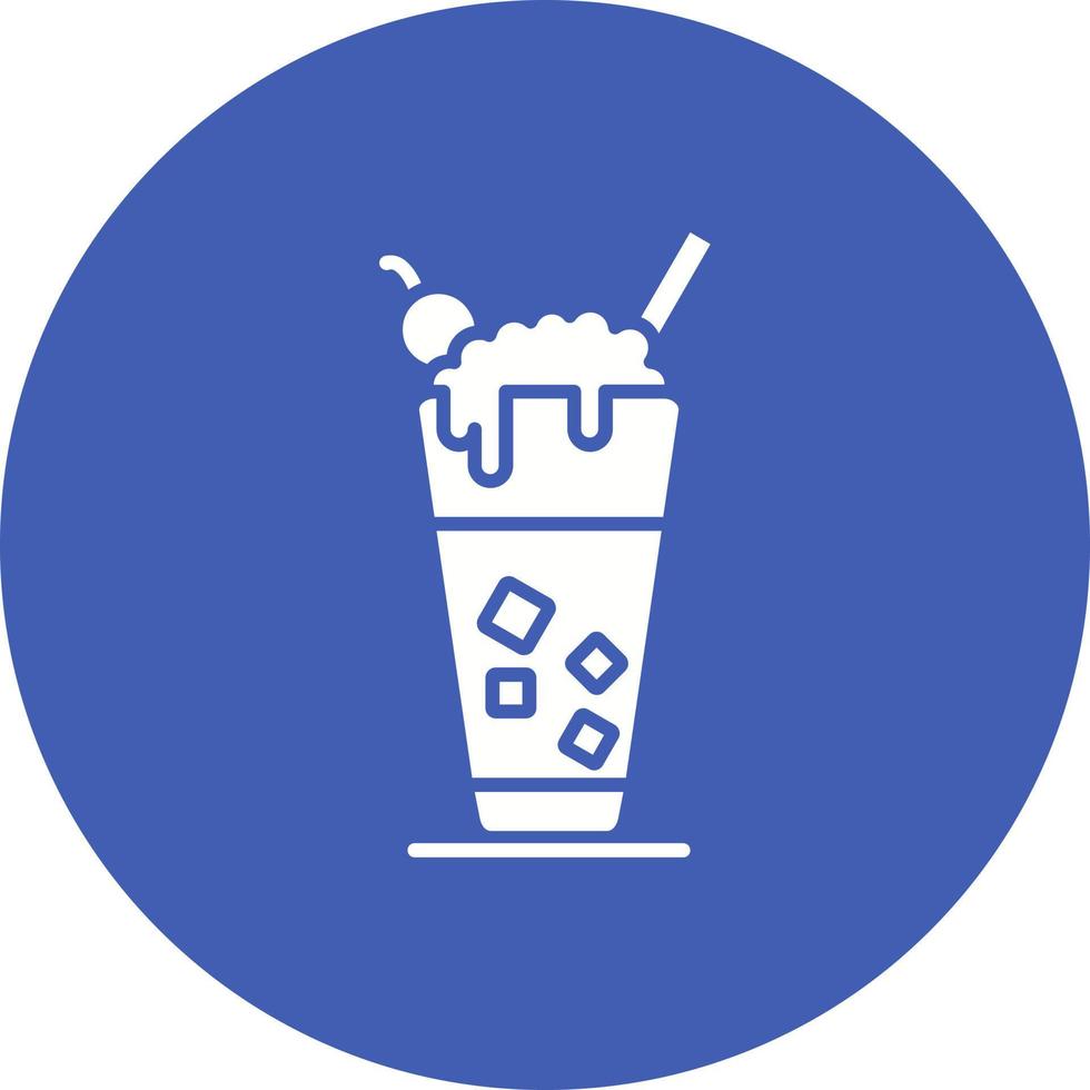 Cream Soda Glyph Circle Icon vector