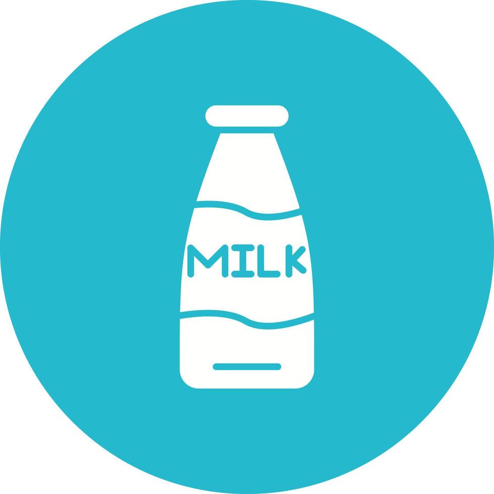 Milk Bottle Glyph Circle Icon vector