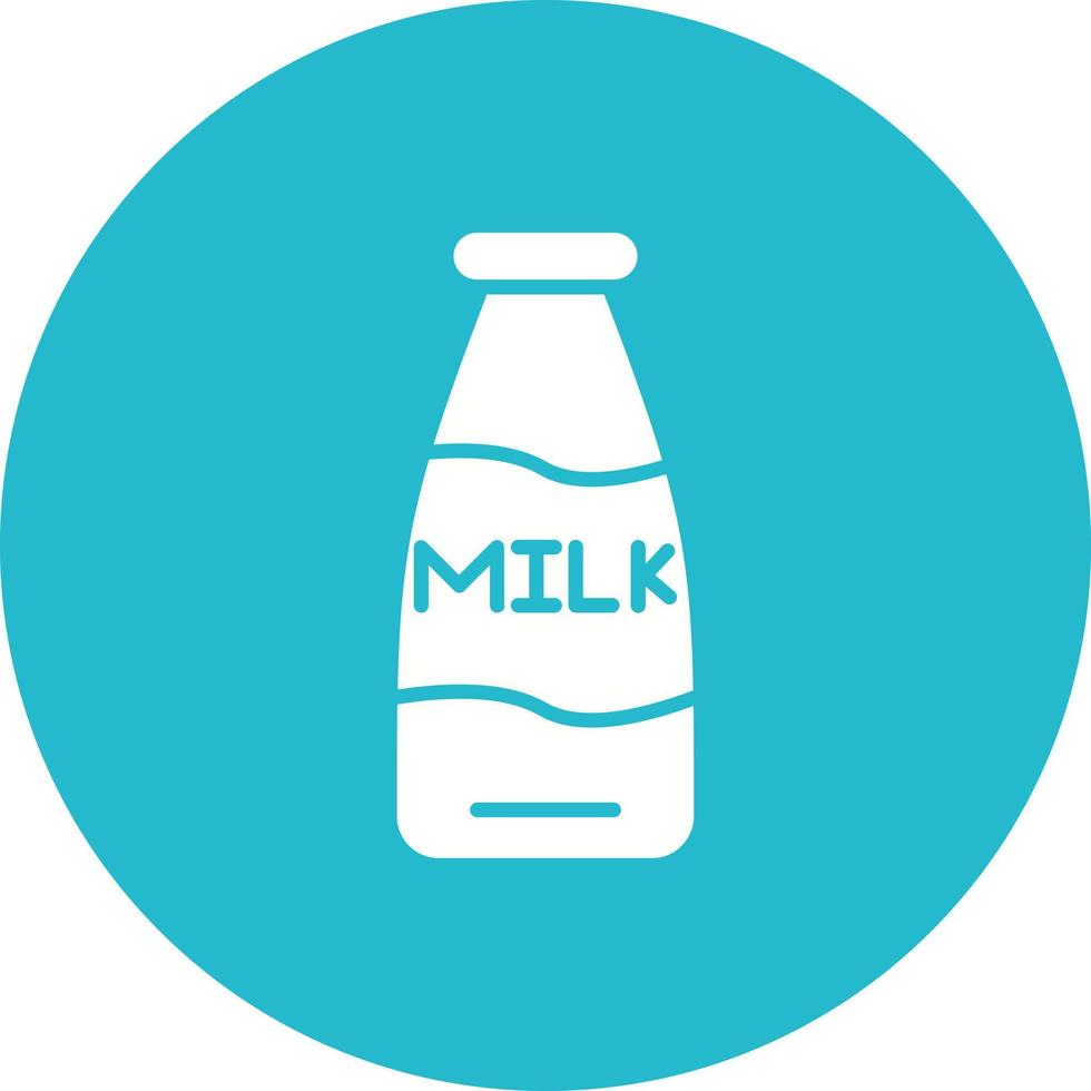 Milk Bottle Glyph Circle Icon vector