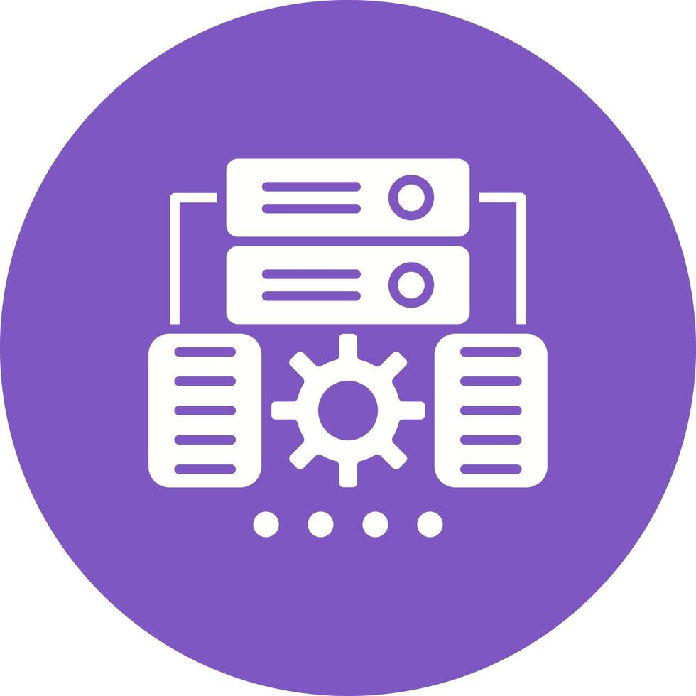 Data Synchronization Glyph Circle Icon vector