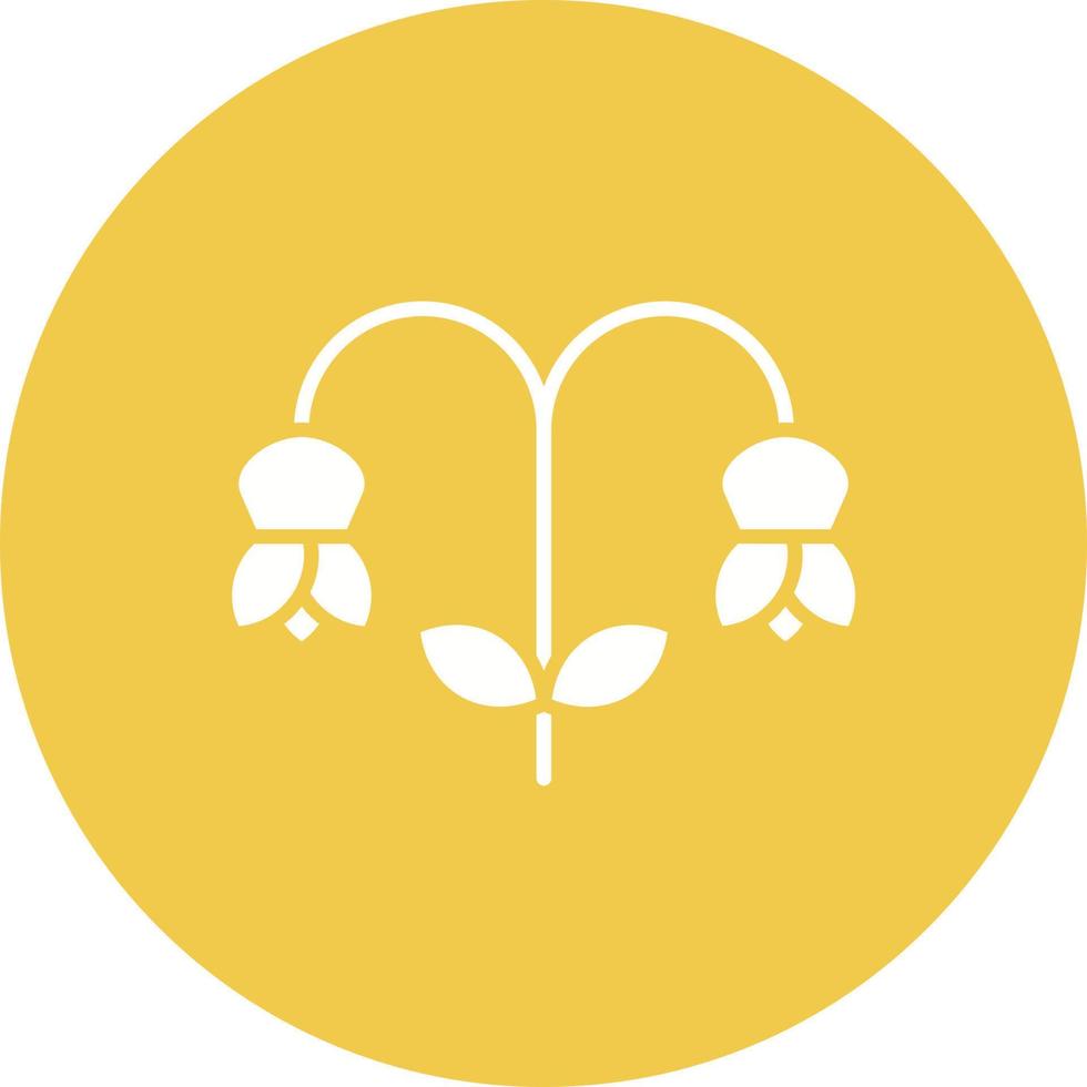 Snowdrop Glyph Circle Icon vector