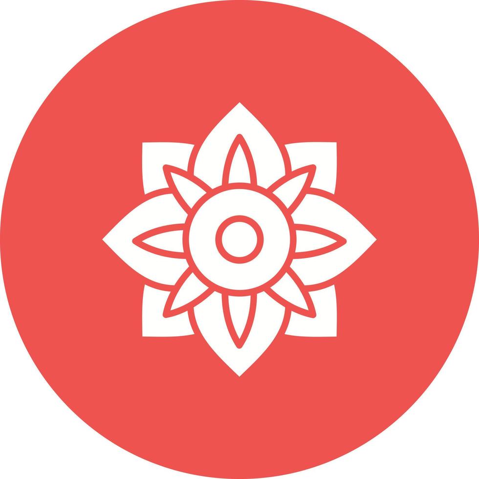 Amaryllis Glyph Circle Icon vector