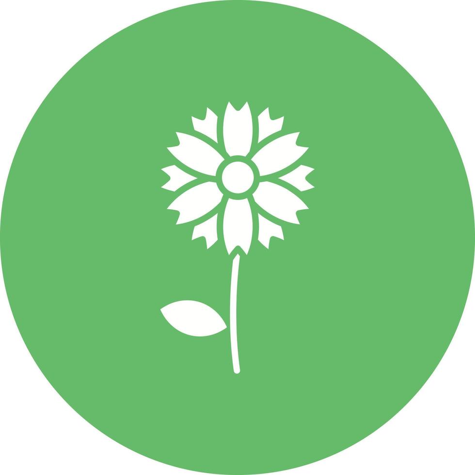 Chamomile Glyph Circle Icon vector