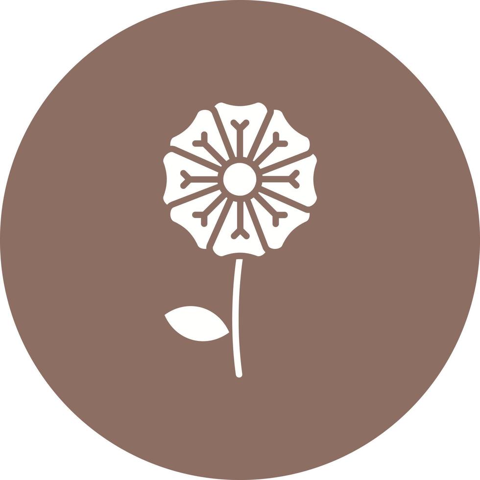 Geranium Glyph Circle Icon vector