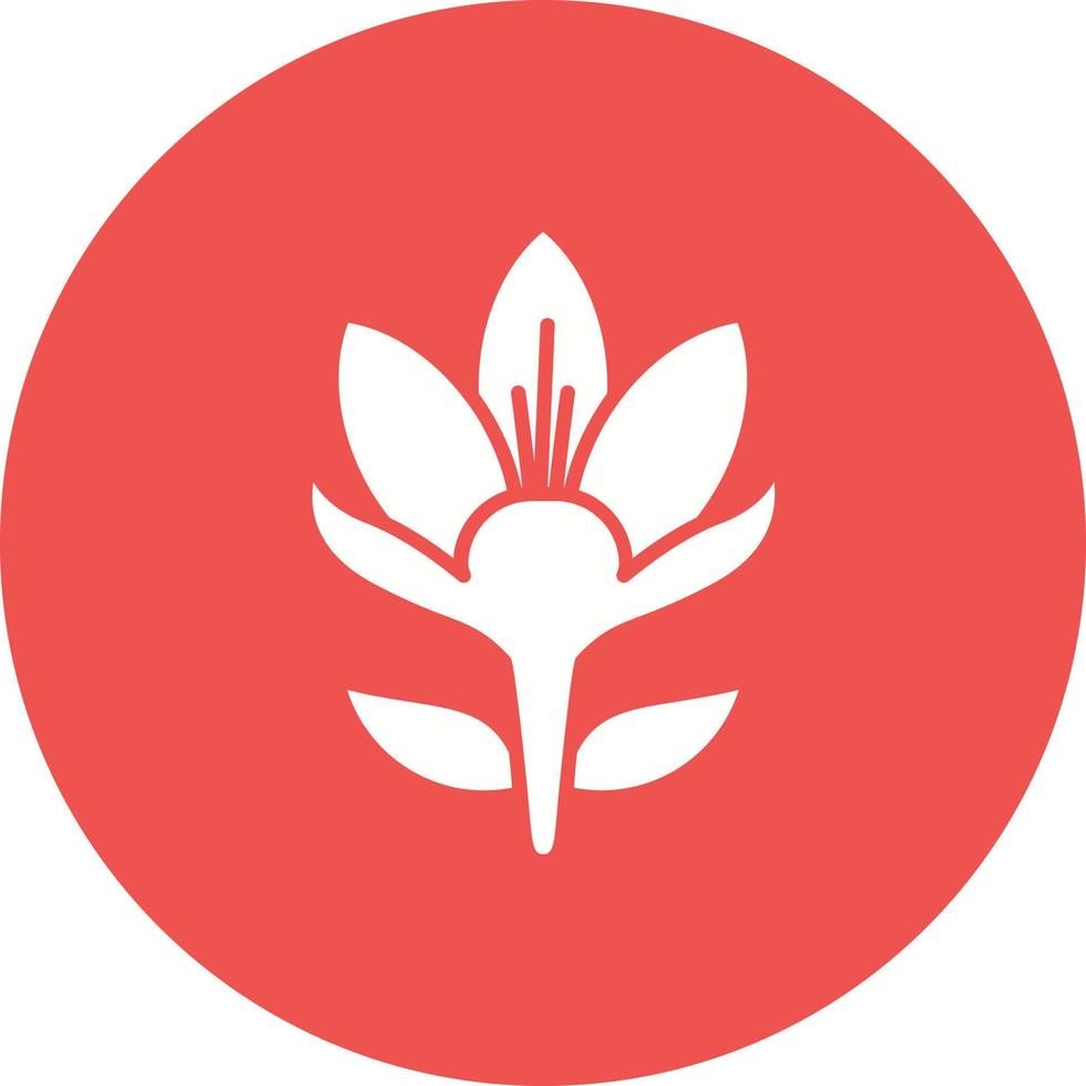 Crocus Glyph Circle Icon vector