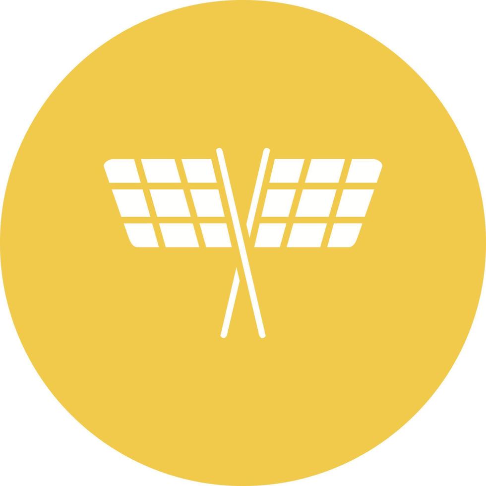 Checkered Flags Glyph Circle Icon vector