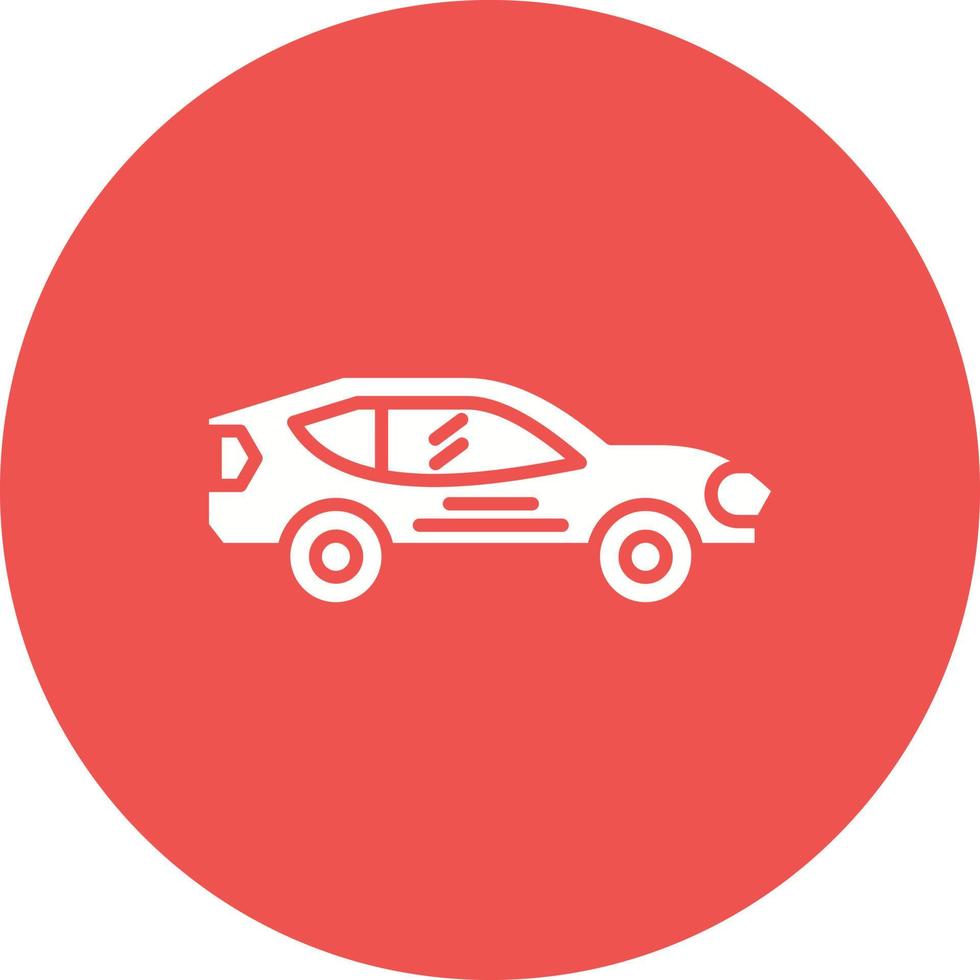 icono de círculo de glifo de coche de carreras vector