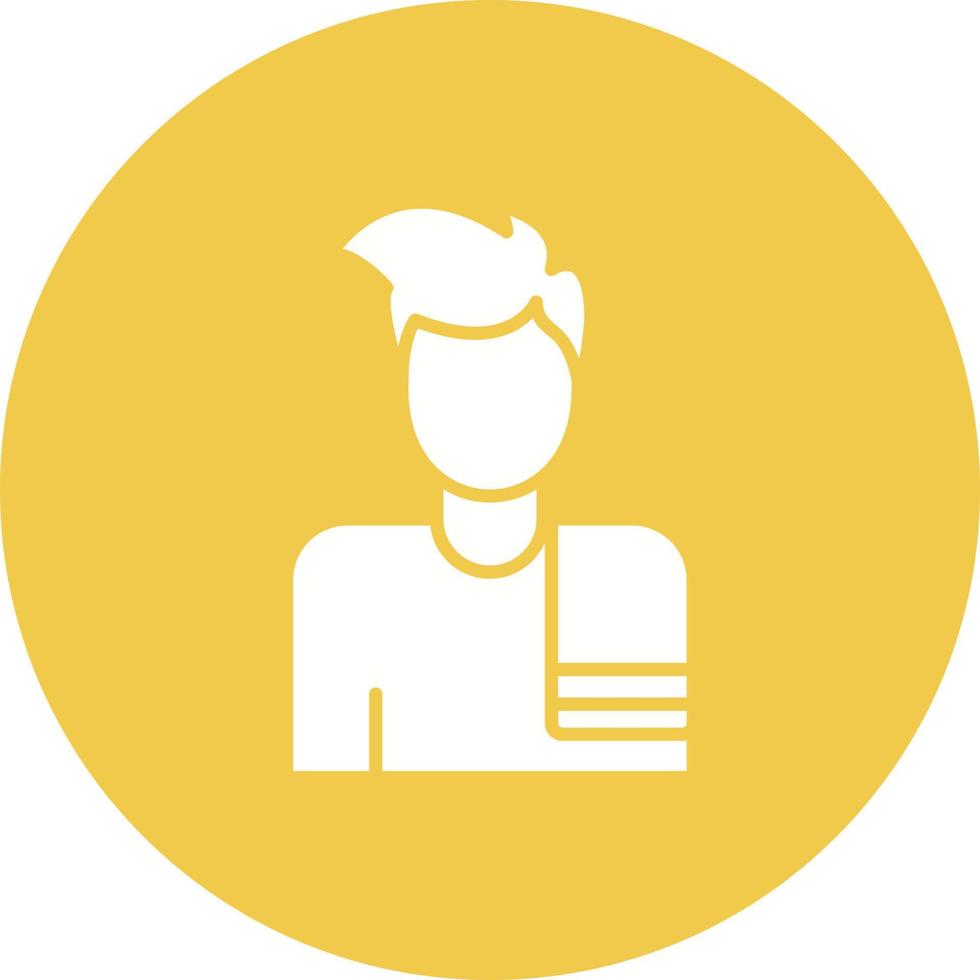 Man hanging Towel Glyph Circle Icon vector