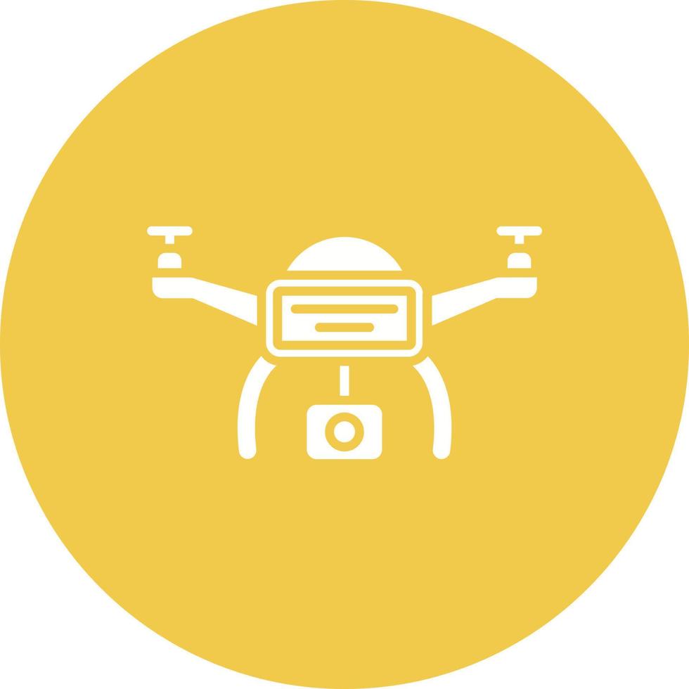 icono de círculo de glifo de cámara de drone vector