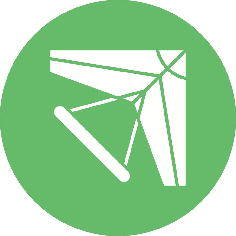 Glider Glyph Circle Icon vector