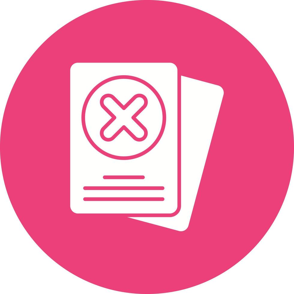 Red Card Glyph Circle Icon vector