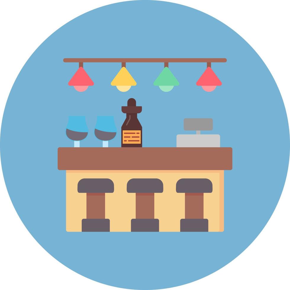 Bar Counter Creative Icon Design vector