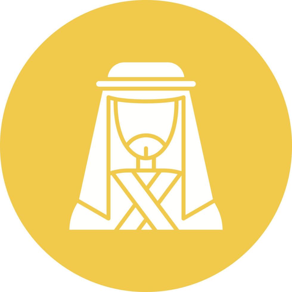 Male Bedouin Glyph Circle Icon vector