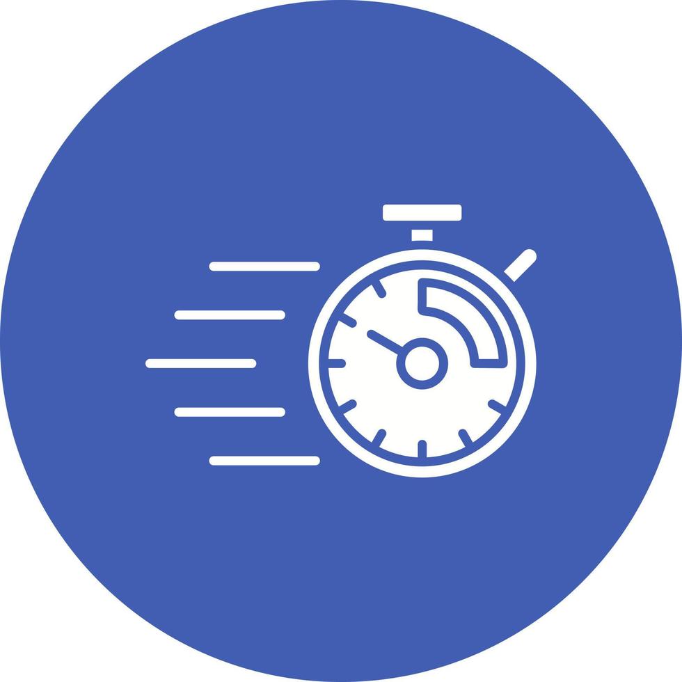 Chronometer Glyph Circle Icon vector