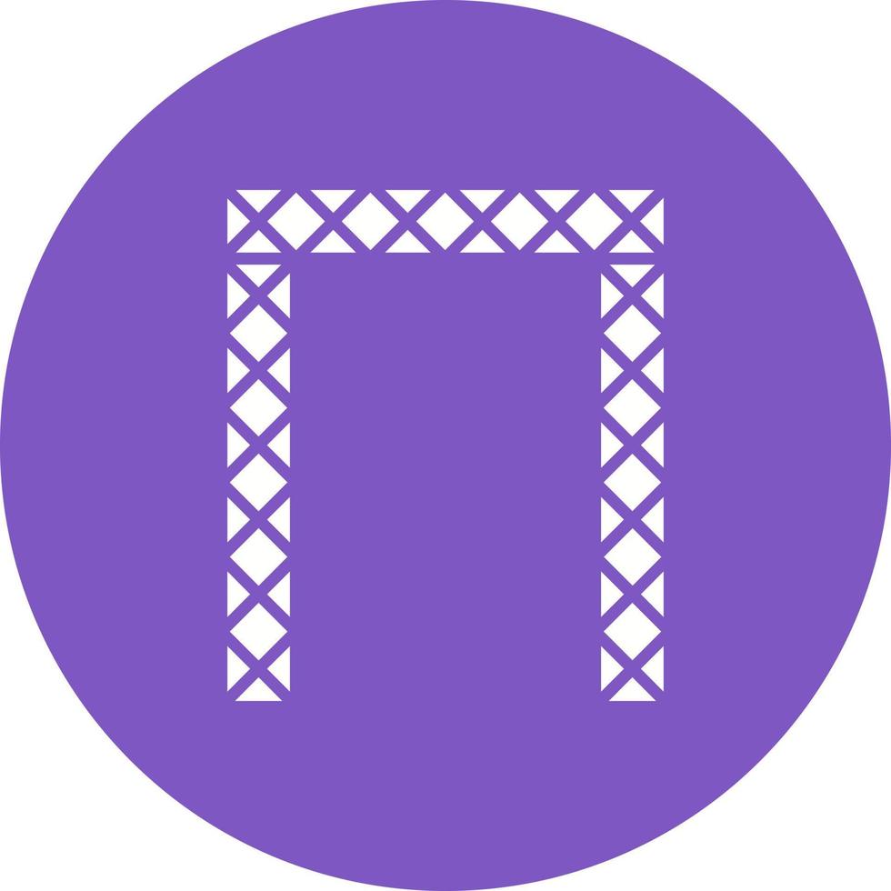 Dubai Gate Glyph Circle Icon vector