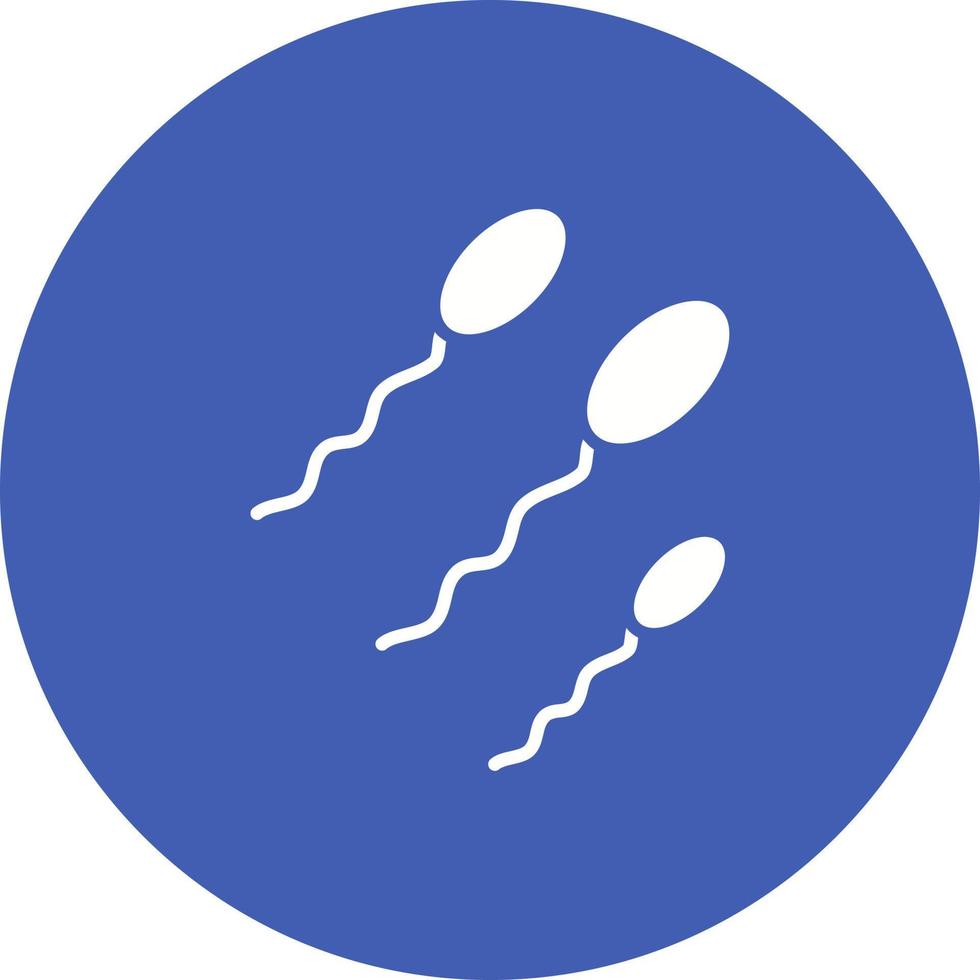 Sperm Glyph Circle Icon vector