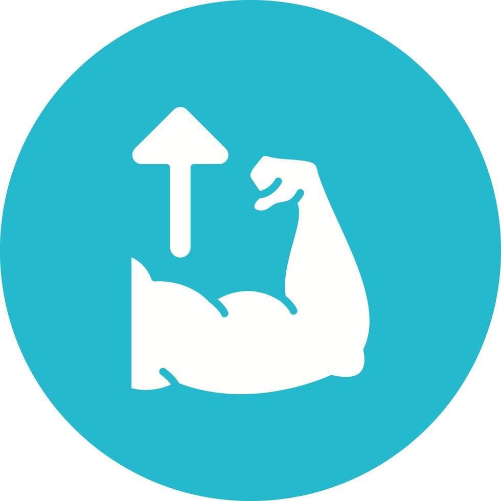 Muscles Glyph Circle Icon vector