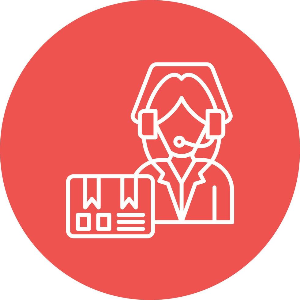 Customer Service Glyph Circle Icon vector