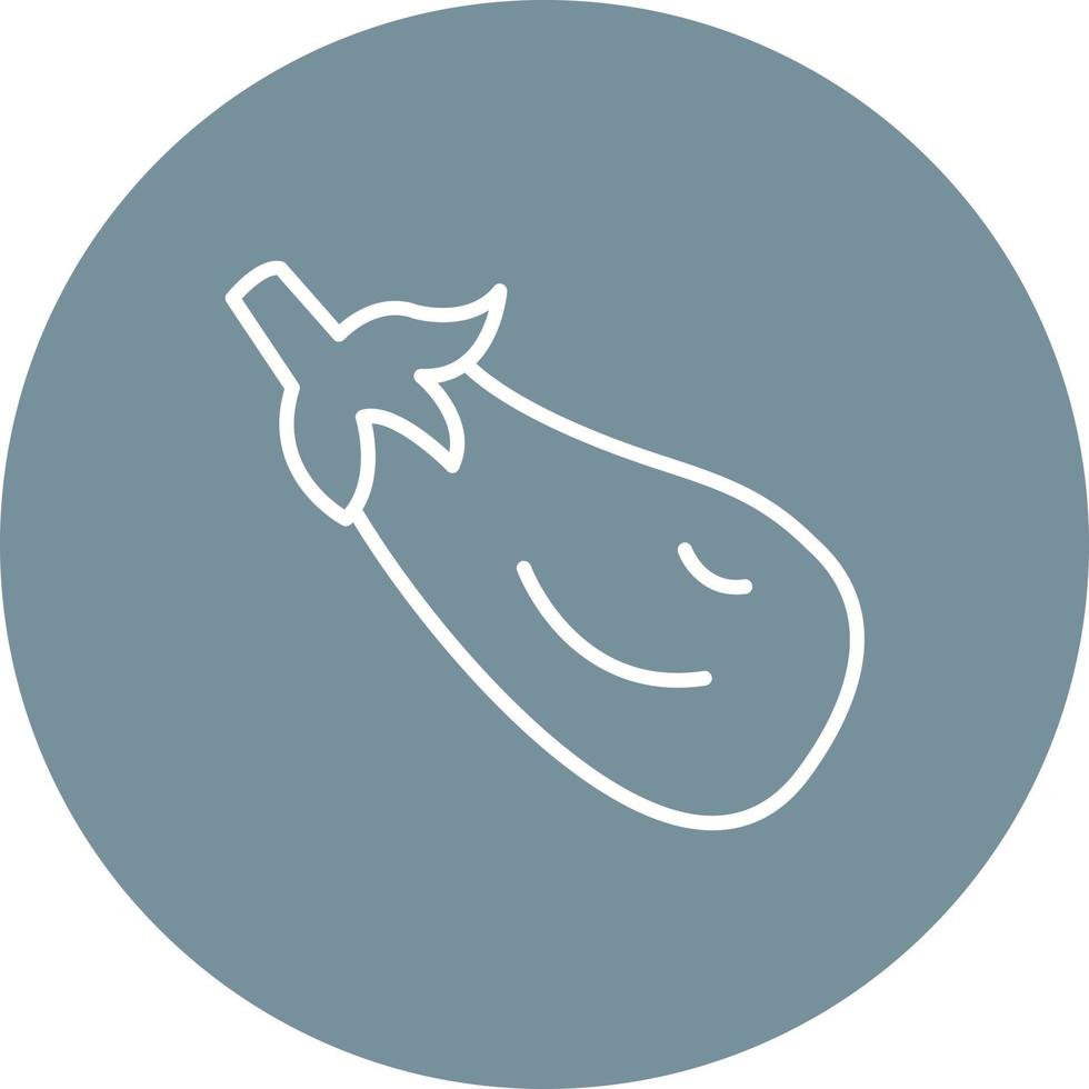 Eggplant Glyph Circle Icon vector