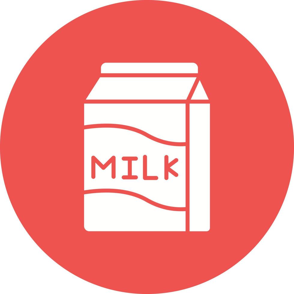Milk Glyph Circle Icon vector