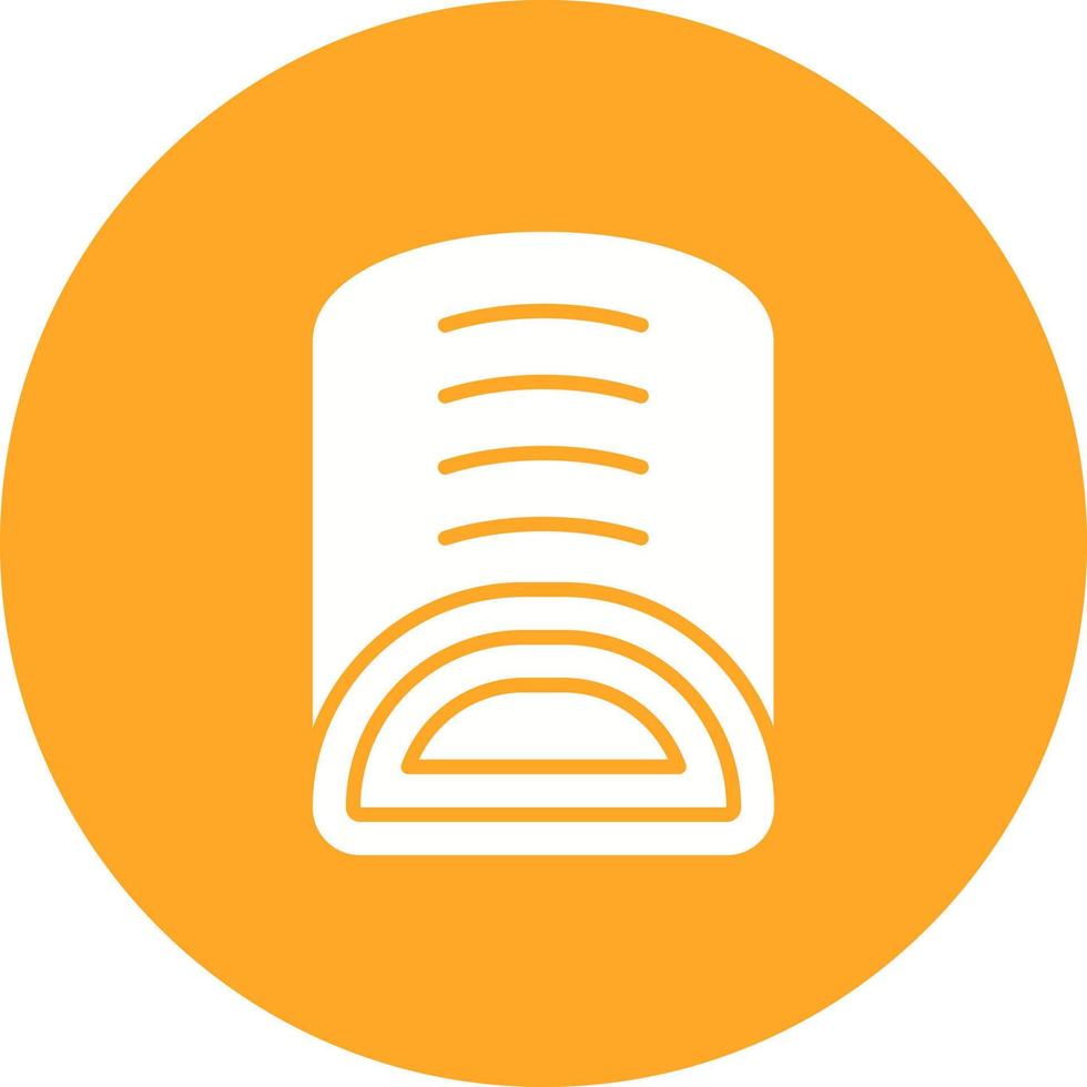 Swiss Roll Glyph Circle Icon vector