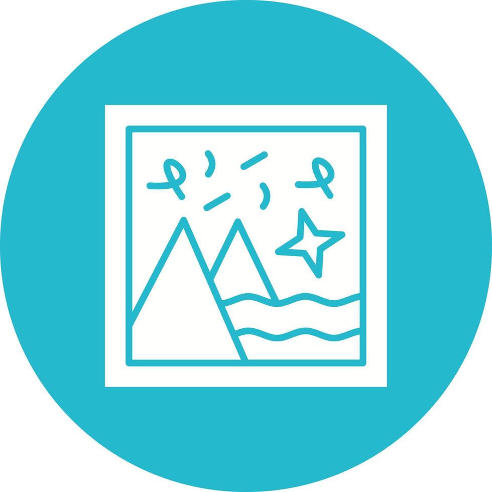 Photo Glyph Circle Icon vector