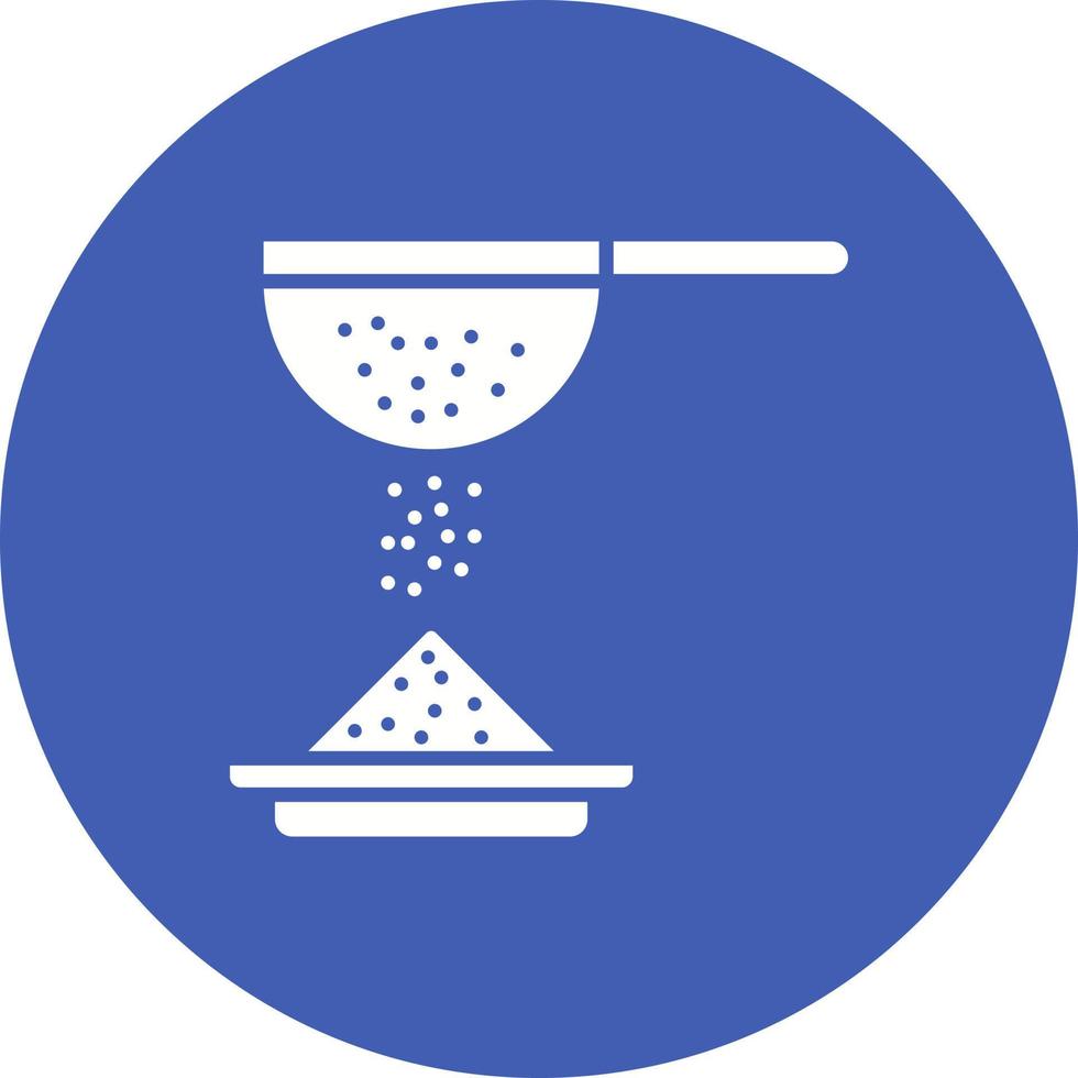 Sieve Glyph Circle Icon vector