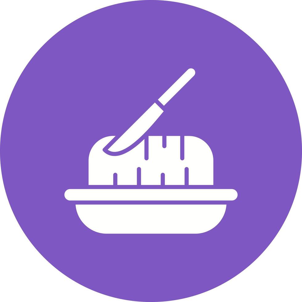 Butter Glyph Circle Icon vector