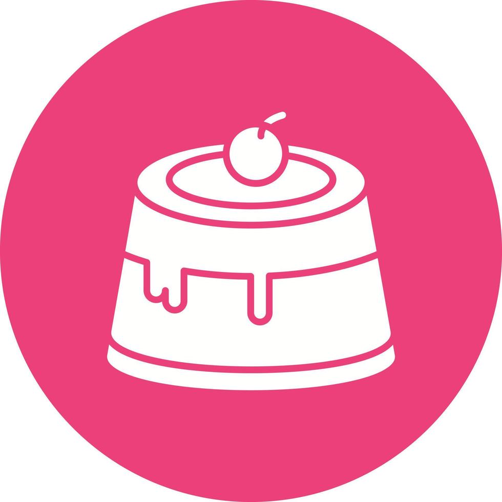 Pudding Glyph Circle Icon vector