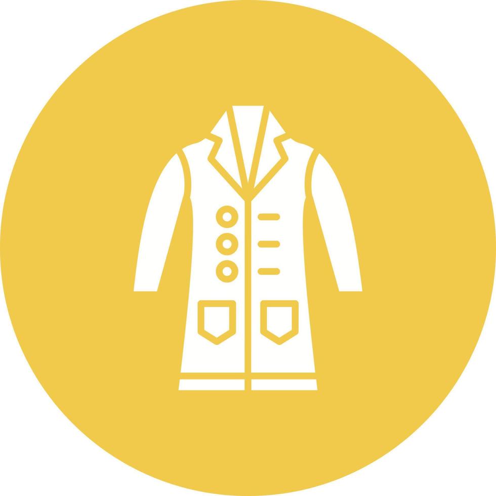 Lab Coat Glyph Circle Icon vector