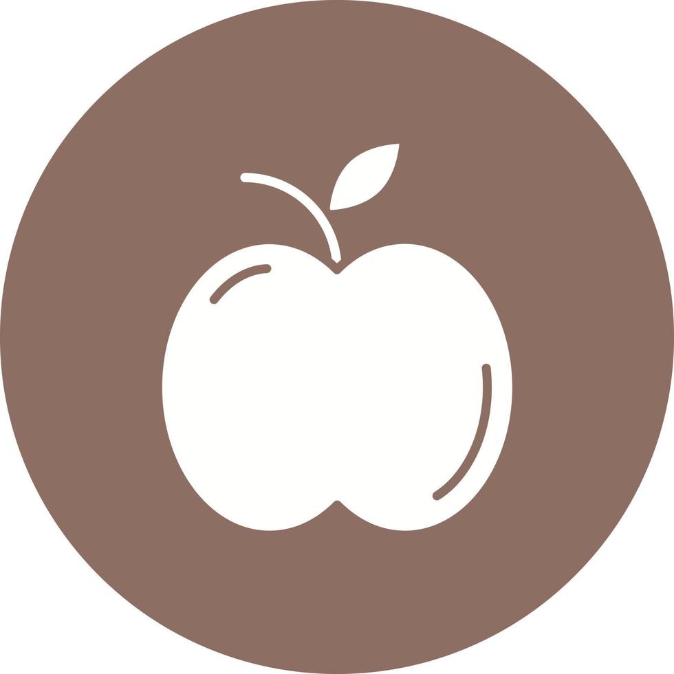 Apple Glyph Circle Icon vector