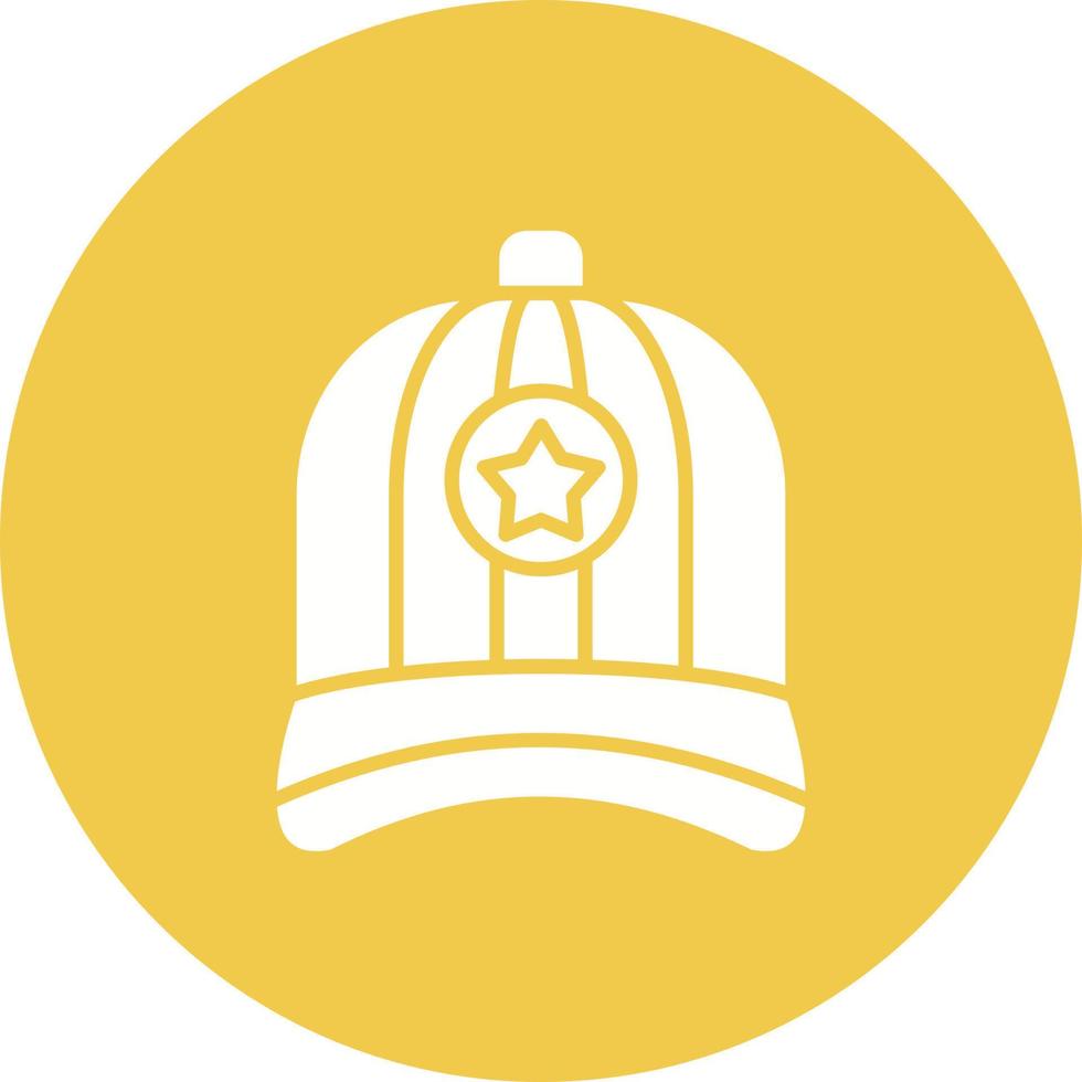 Cap Glyph Circle Icon vector