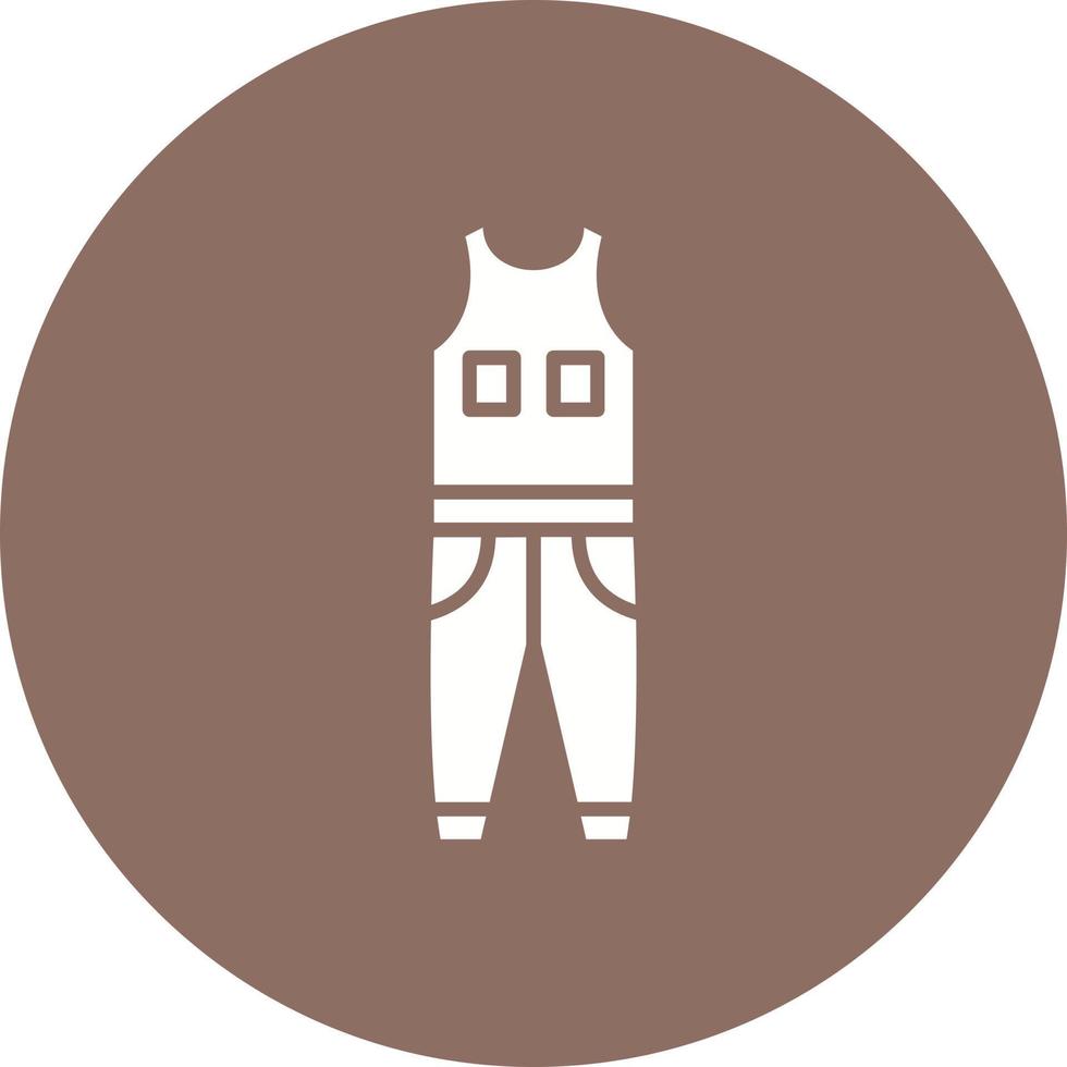 Coverall Clothes Glyph Circle Icon vector