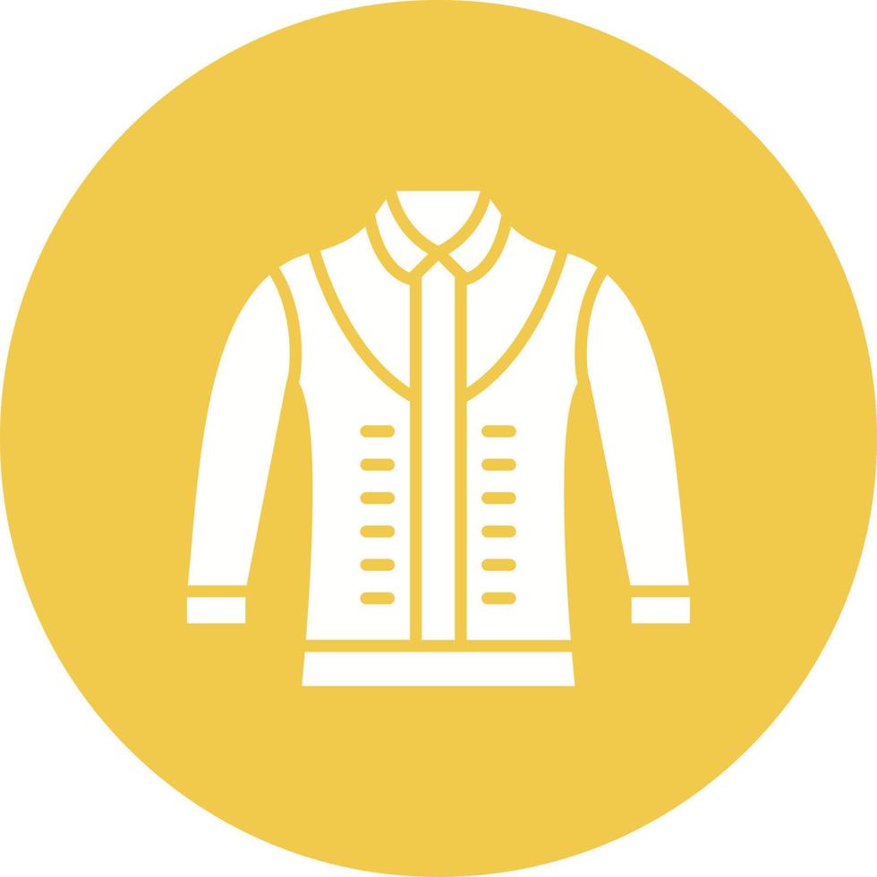 Jacket Glyph Circle Icon vector