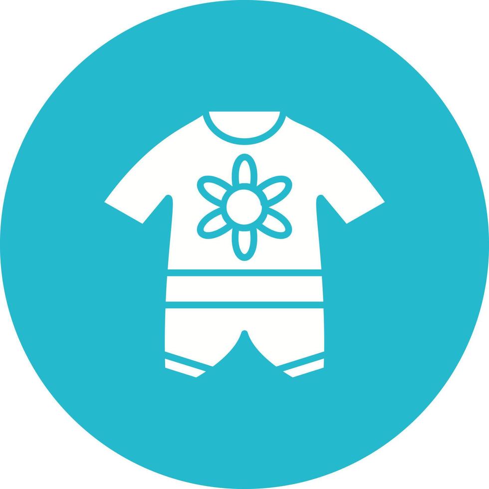 Baby Clothes Glyph Circle Icon vector