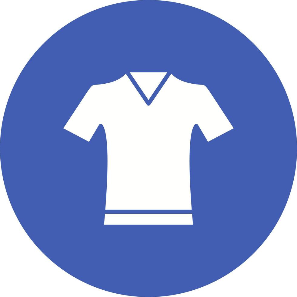 icono de círculo de glifo de camisa con cuello en v vector