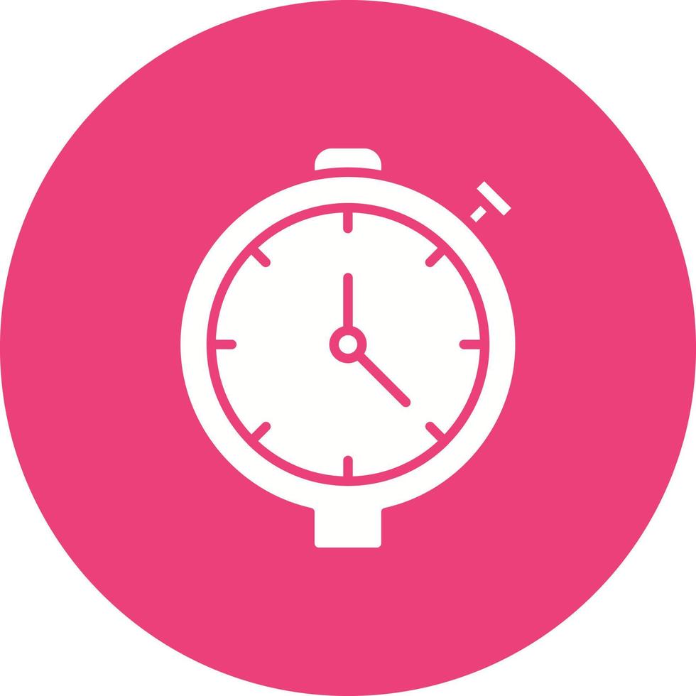 Stopwatch Glyph Circle Icon vector