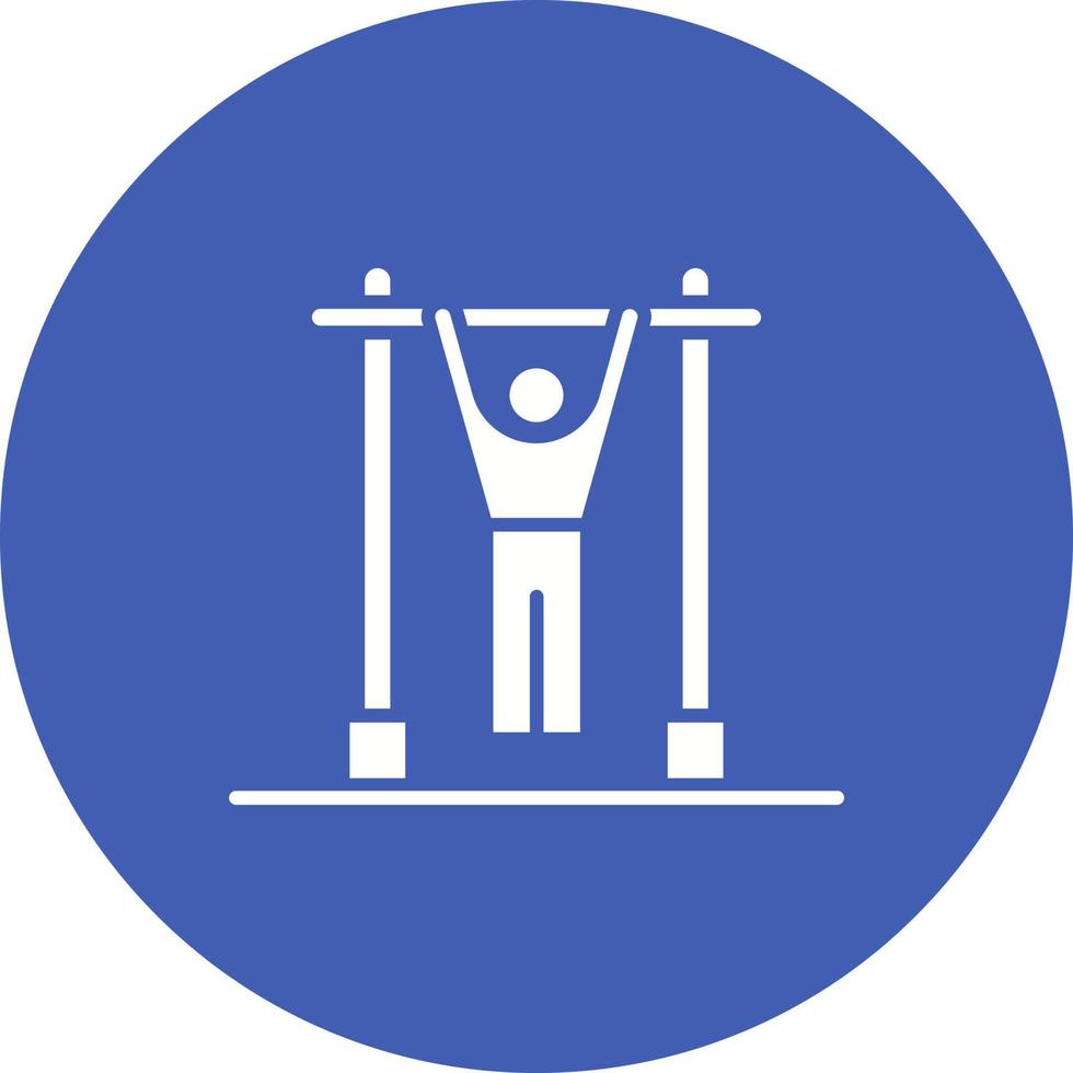Pull Up Glyph Circle Icon vector