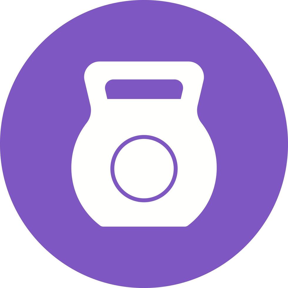 Kettlebell Glyph Circle Icon vector